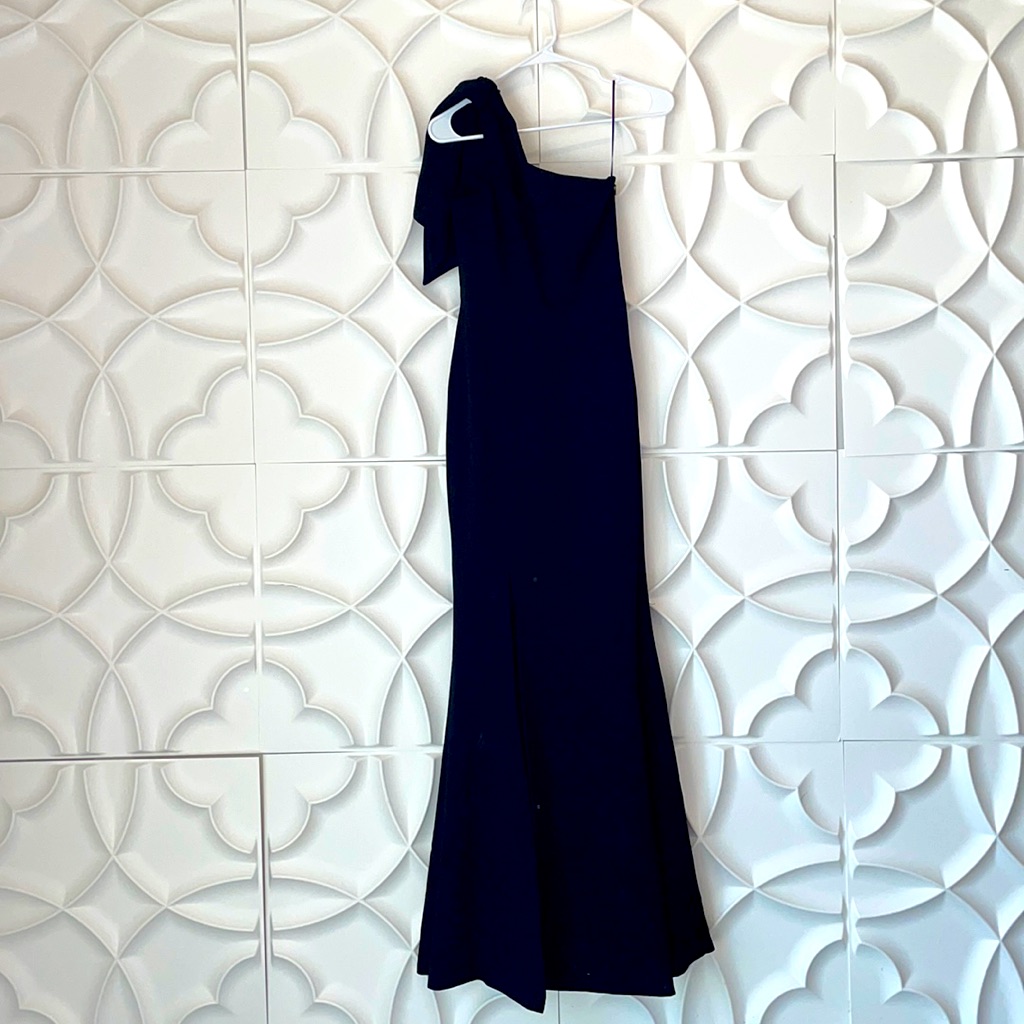 Dress The Population One Shoulder Black Bow Dress Xs. Bbb